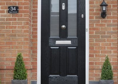 2 Panel 2 Square Black