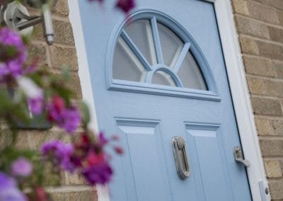4 Panel Sunburst Duckegg Blue Close Up
