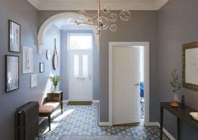 Modern Classic Hallway 2 Panel 2 Square